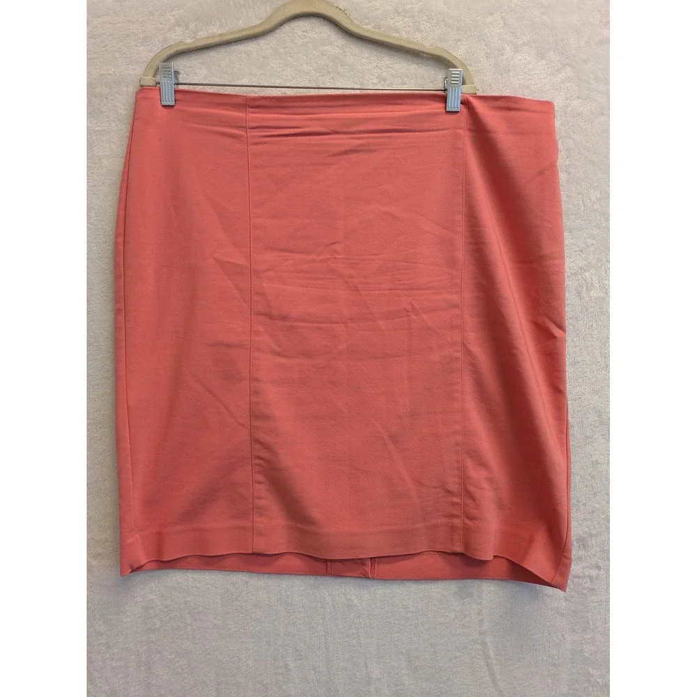 Van Heusen Stretch Coral Pink Pencil Skirt Womens Size 18 Career Casual